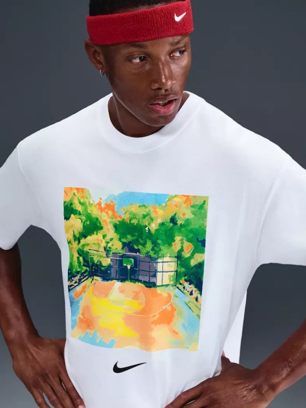 NWT [Nike] Max90 NAOS Photo Basketball Court Graphic Short-Sleeve Shirt Men's L